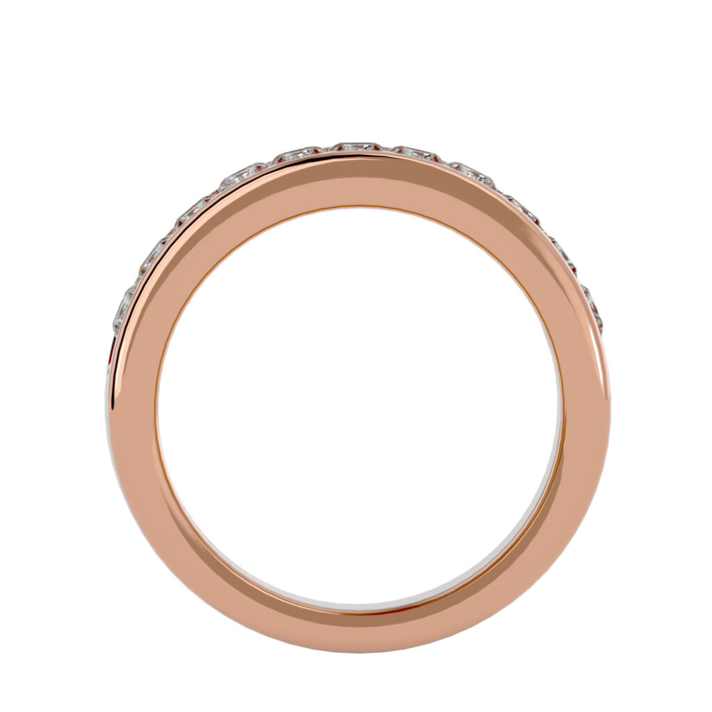 Asscher Cut Ring 18K Rose Gold- 0.20ct
