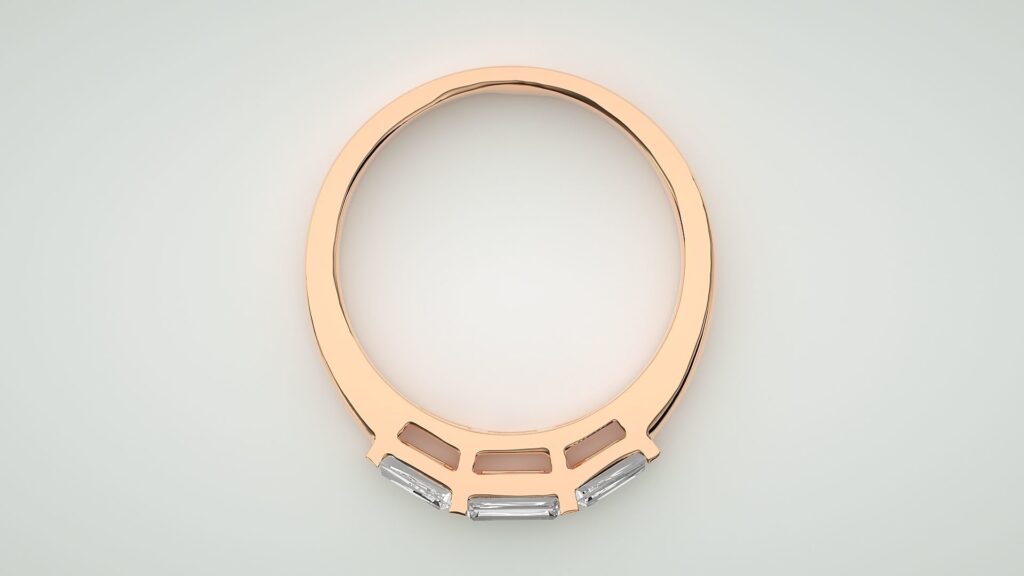 Trilogy Baguette Eternity Band Ring – 18K Rose Gold – 0.74ct Trilogy Baguette Eternity Band Ring – 18K Rose Gold – 0.74ct