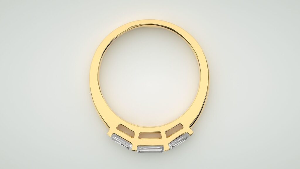 Trilogy Baguette Eternity Band Ring – 18K Gold – 0.74ct Trilogy Baguette Eternity Band Ring – 18K Gold – 0.74ct