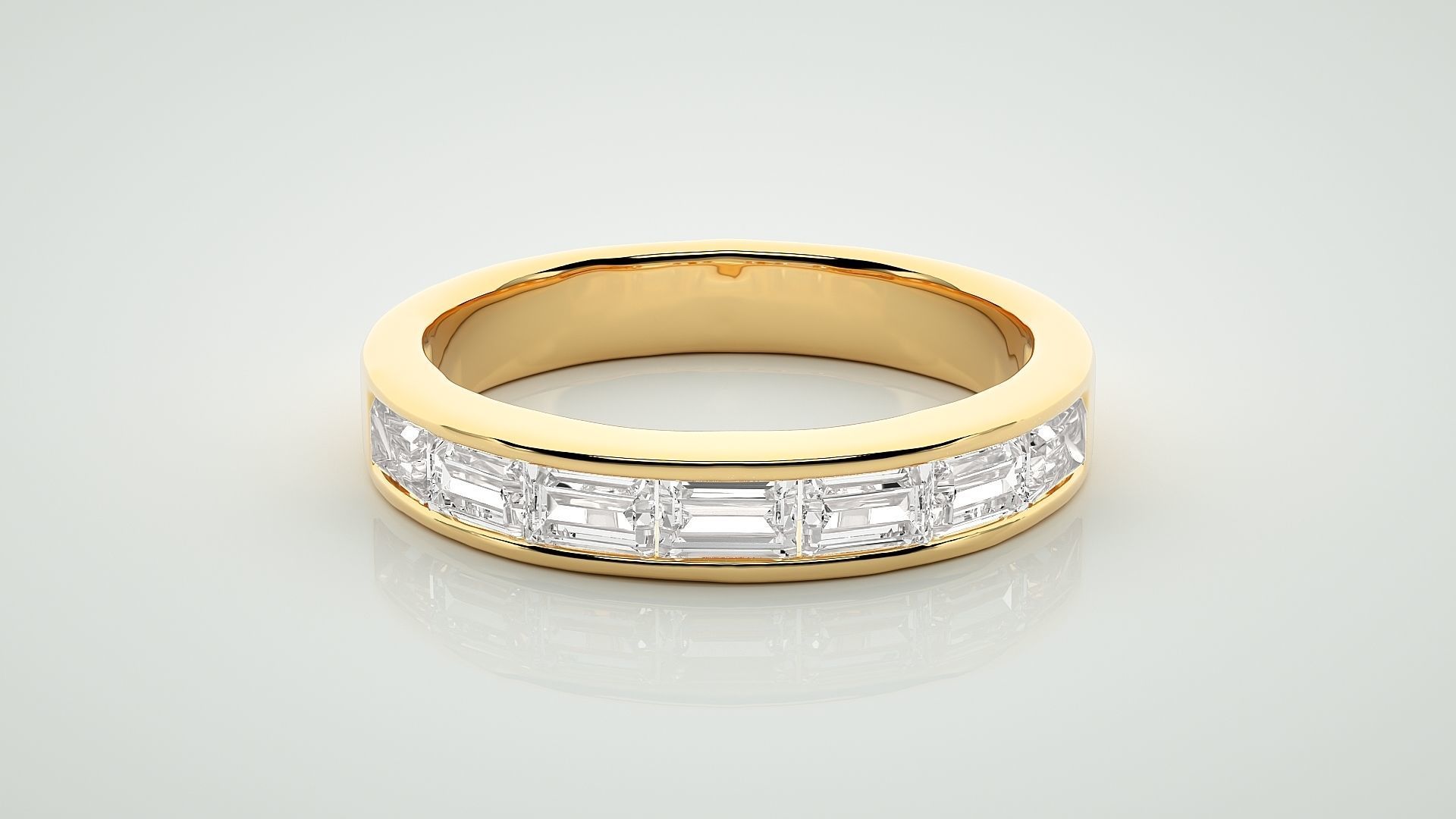 Baguette Eternity Band Ring – 18K Gold – 0.77ct