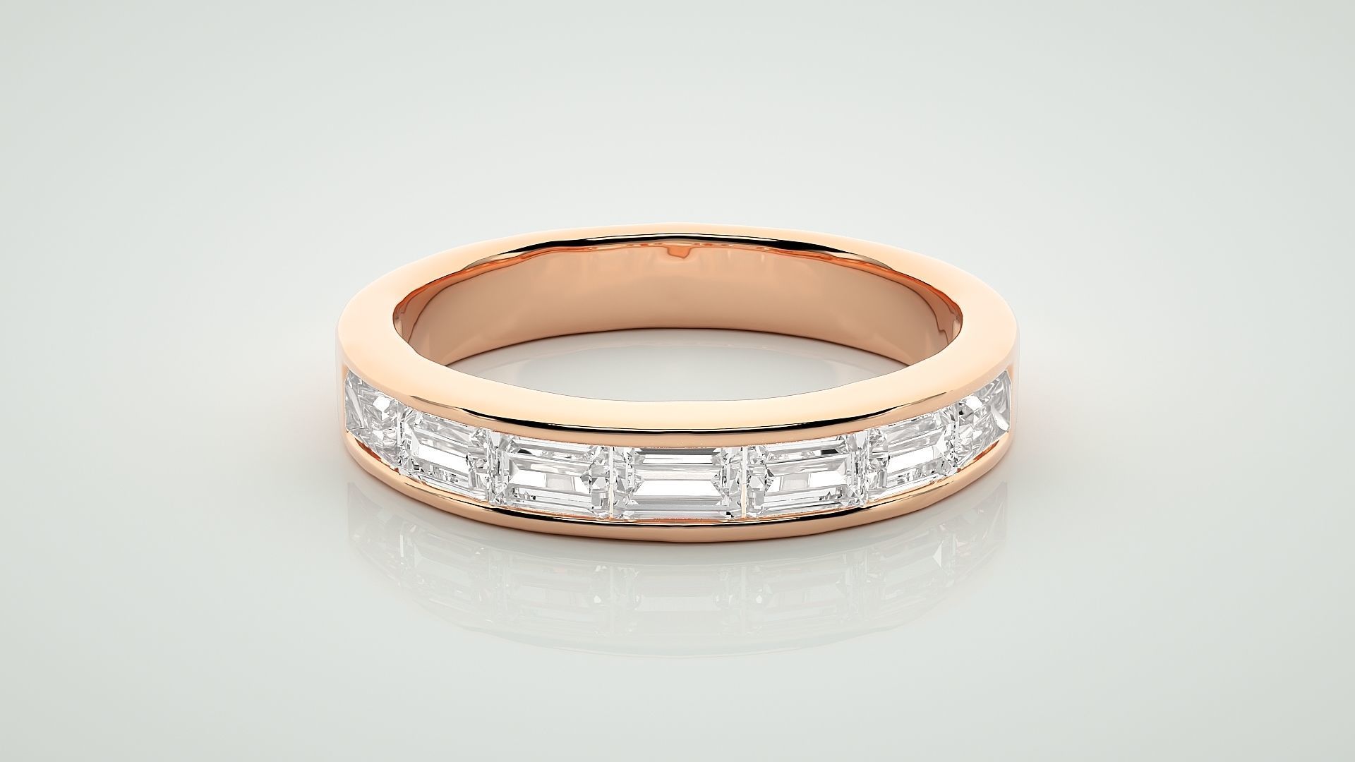 Baguette Eternity Band Ring – 18K Rose Gold – 0.77ct