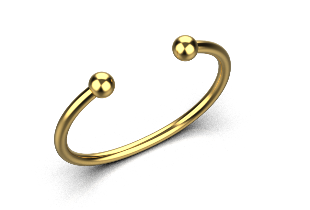 Ball Torque Bracelet – 18K Gold