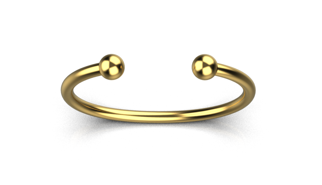 Ball Torque Bracelet – 18K Gold