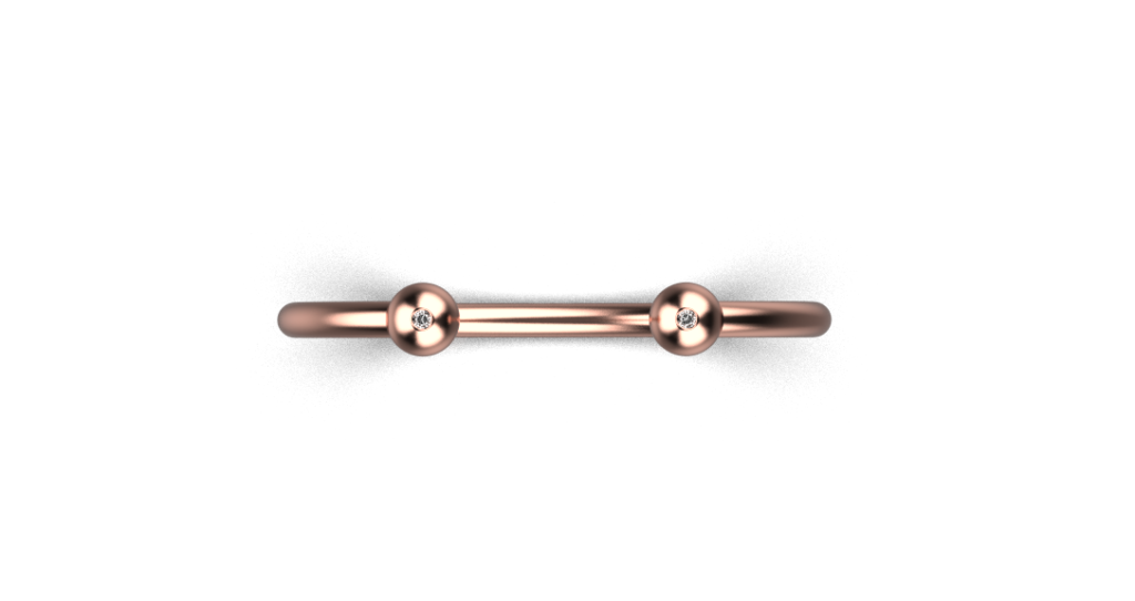 Ball Torque Bracelet 0.12ct – 18K Rose Gold