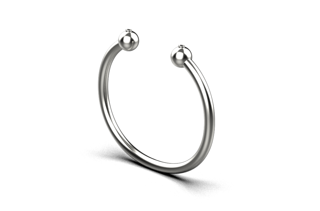 Ball Torque Bracelet 0.12ct – 18K White Gold Ball Torque Bracelet 0.12ct – 18K White Gold