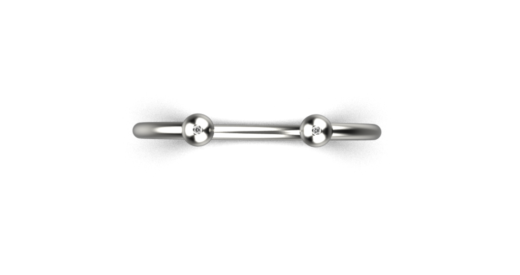 Ball Torque Bracelet 0.12ct – 18K White Gold Ball Torque Bracelet 0.12ct – 18K White Gold