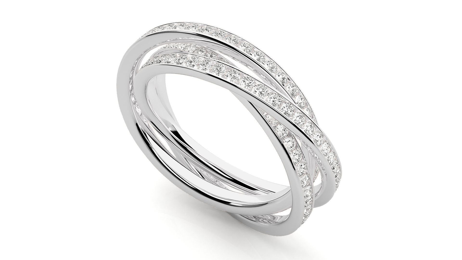 Serenity Band Ring – 18K White Gold 1.19ct