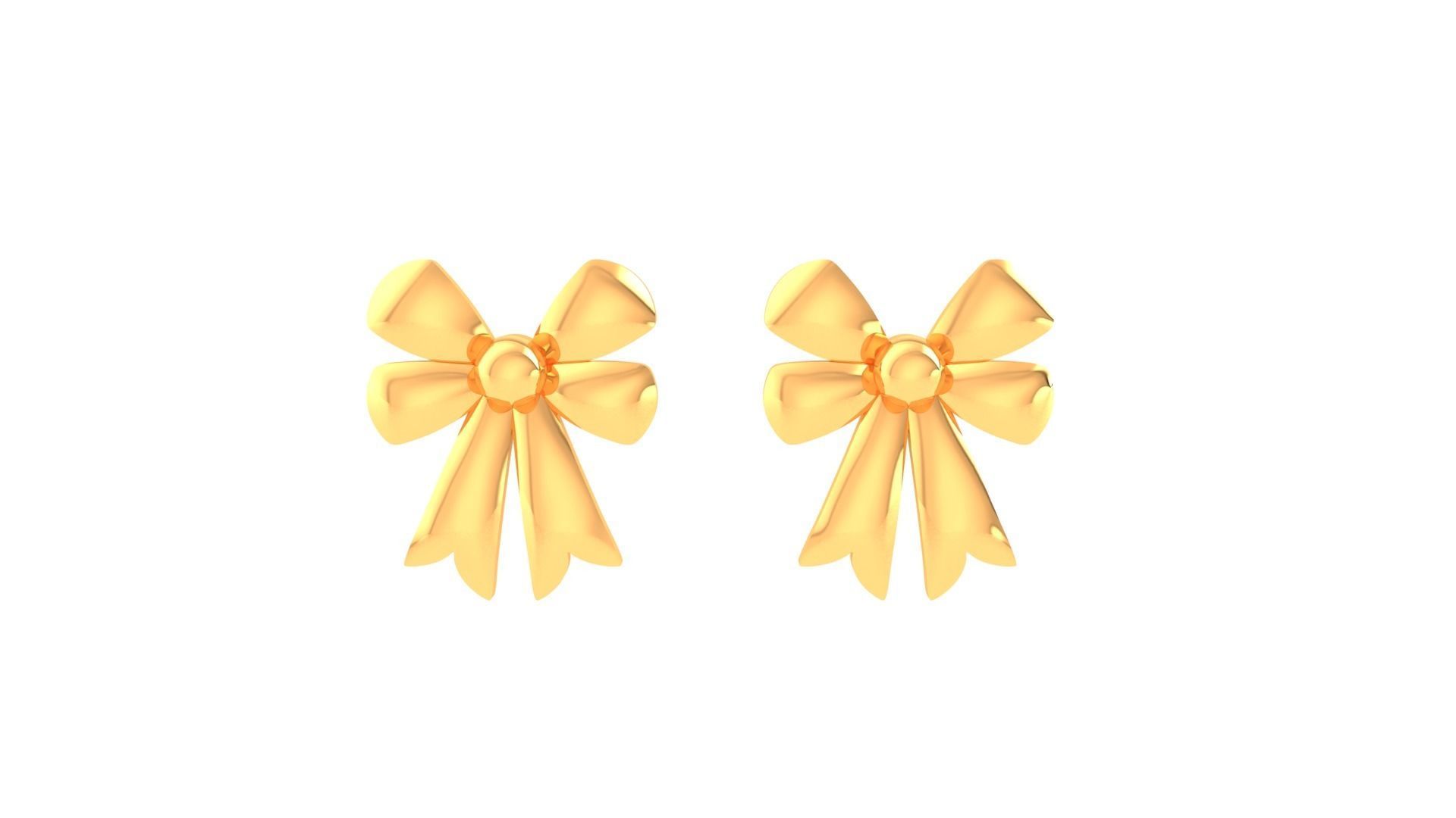 Bow Tie Earrings – 18K Gold