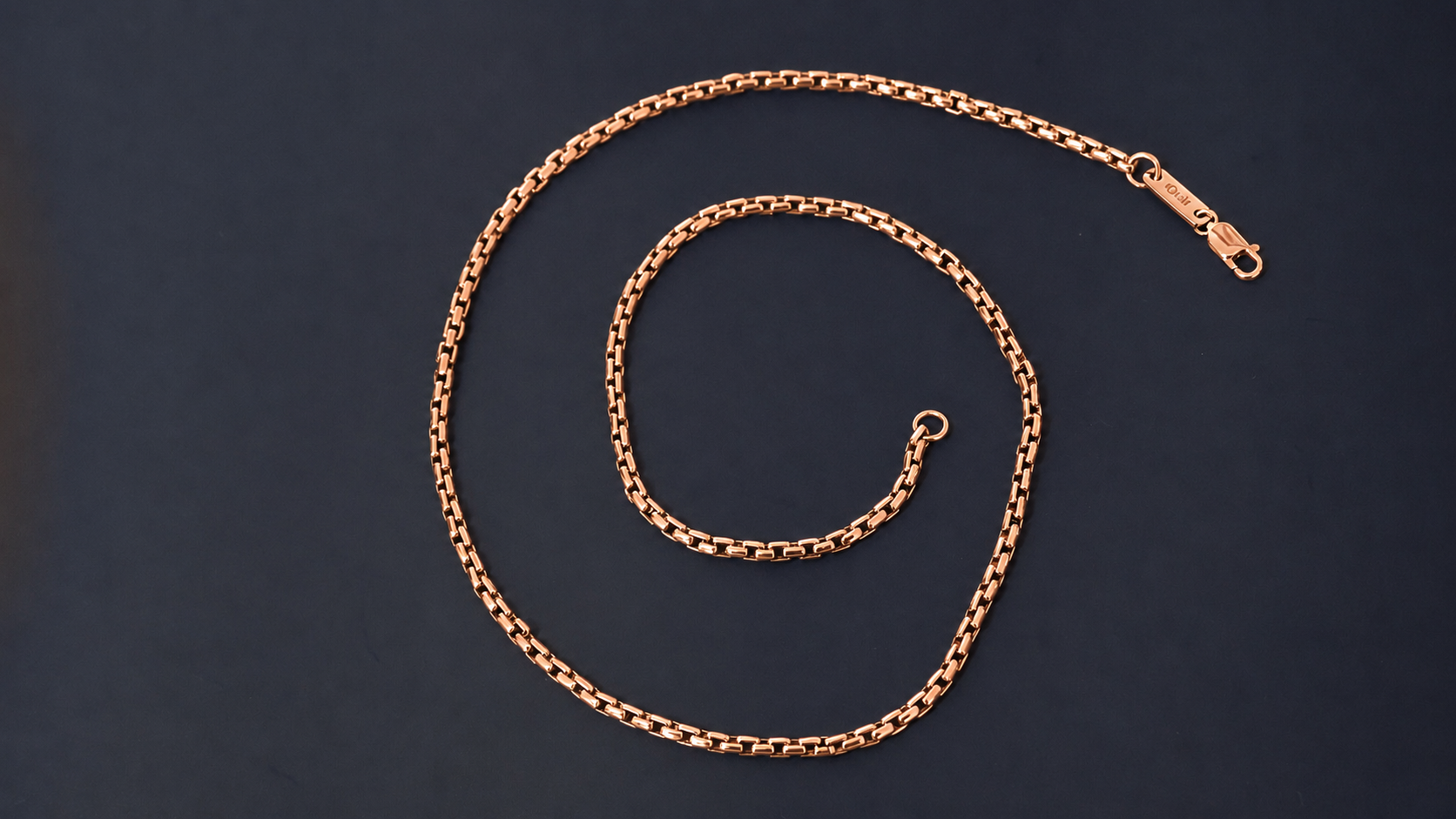 Box Chain Necklace – 18K Rose Gold