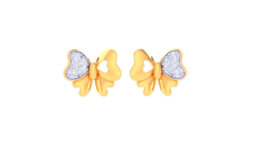 Butterfly Diamond Earrings – 18K Gold