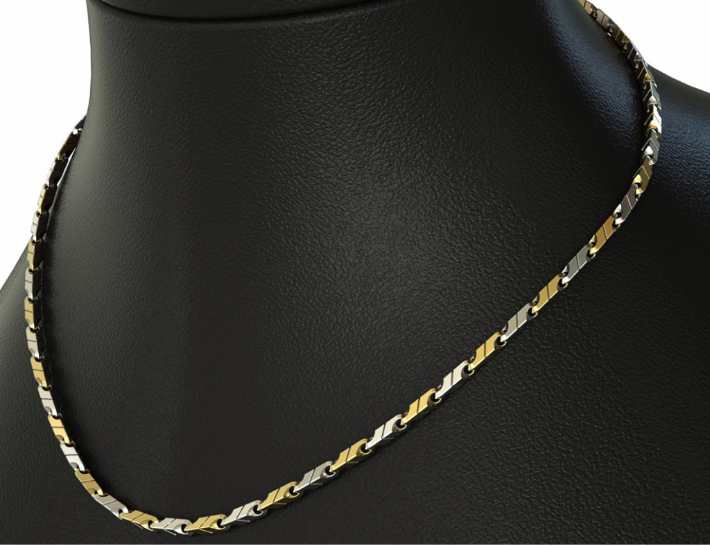 Cumbre Necklace – 18K Gold, Rhodium Plated Sterling Silver