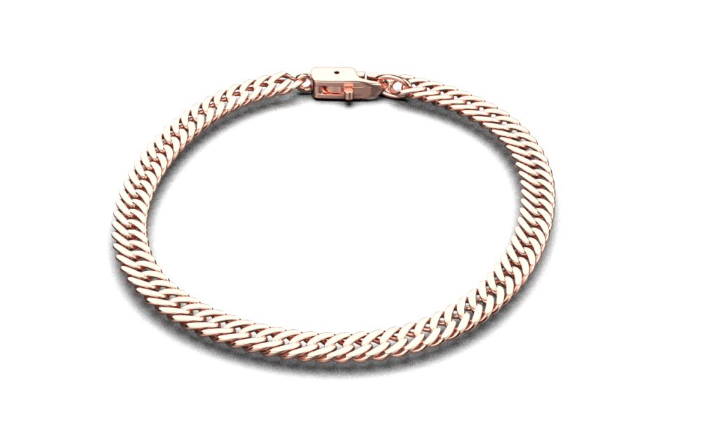 Flat curb shop chain bracelet