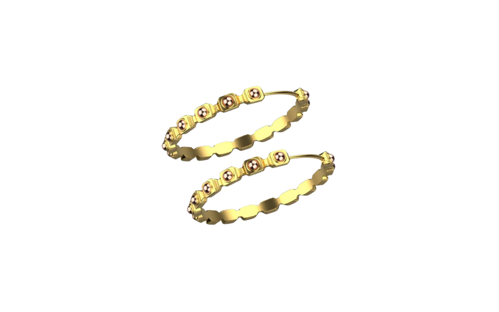 Empire XL Earrings II – 18K Gold, Rose Gold Plated Sterling Silver Empire XL Earrings II – 18K Gold, Rose Gold Plated Sterling Silver