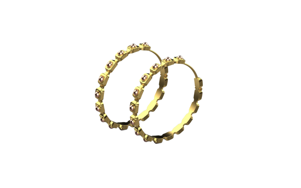 Empire XL Earrings II – 18K Gold, Rose Gold Plated Sterling Silver Empire XL Earrings II – 18K Gold, Rose Gold Plated Sterling Silver
