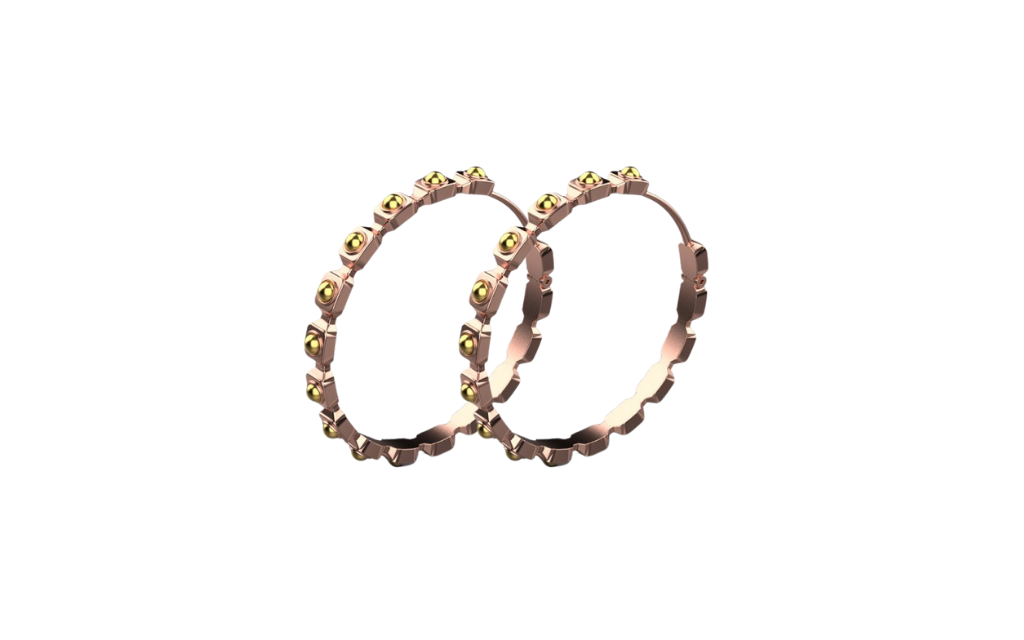 Empire XL Earrings – 18K Rose Gold, Gold Plated Sterling Silver