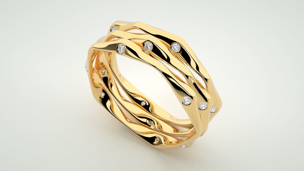 Eternity Merged Ring 18K Gold- 0.20ct