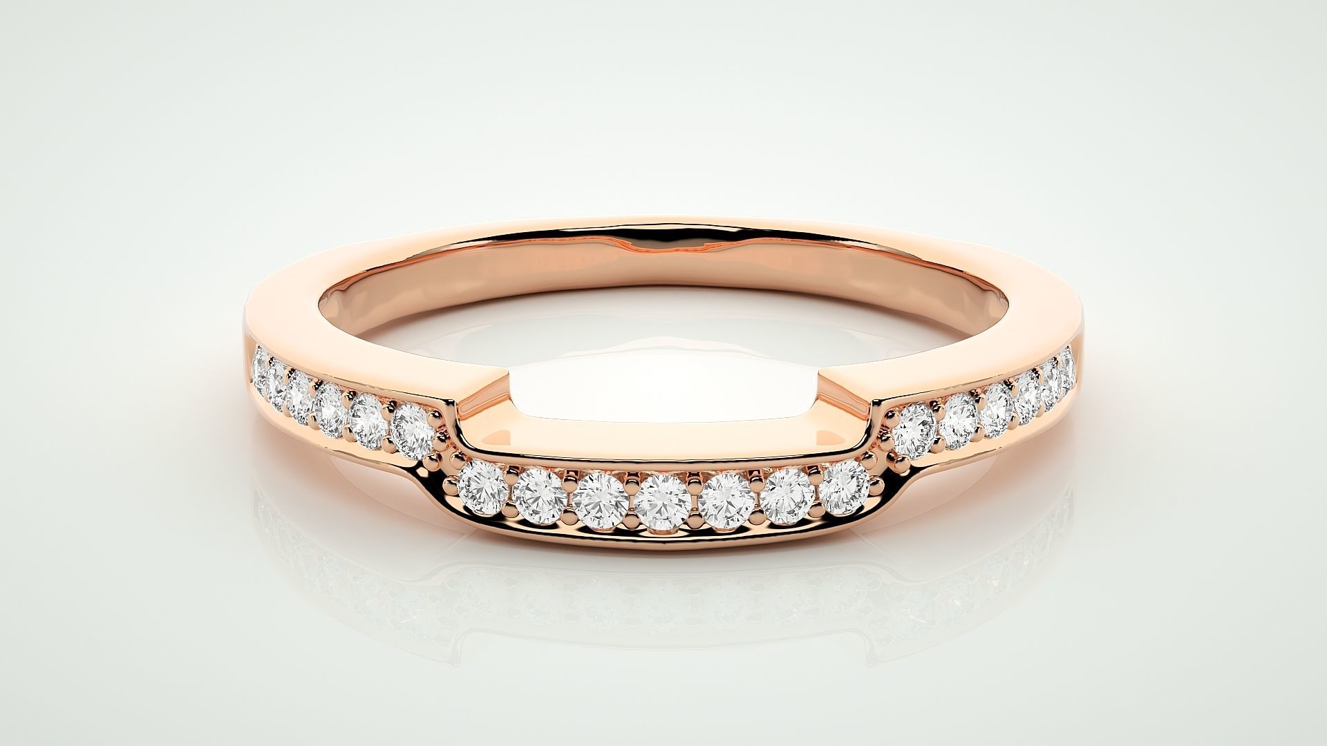 Eternity Gap Band Ring – 18K Rose Gold 0.12ct