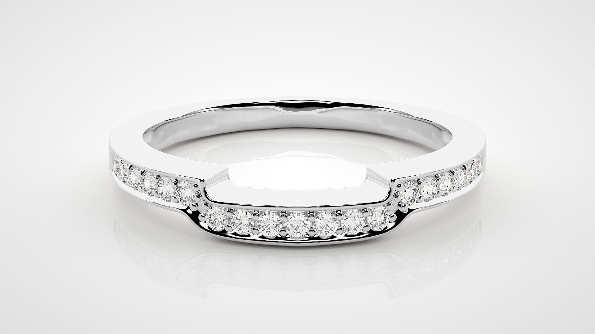 Eternity Gap Band Ring – 18K White Gold 0.12ct