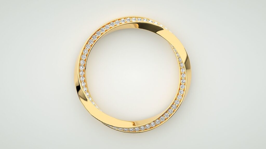 Eternity Twirl Round Cut Ring 18K Gold- 0.36ct Eternity Twirl Round Cut Ring 18K Gold- 0.36ct