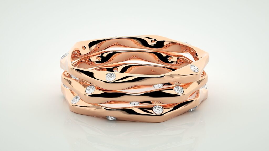 Eternity Merged Ring 18K Rose Gold- 0.20ct Eternity Merged Ring 18K Rose Gold- 0.20ct