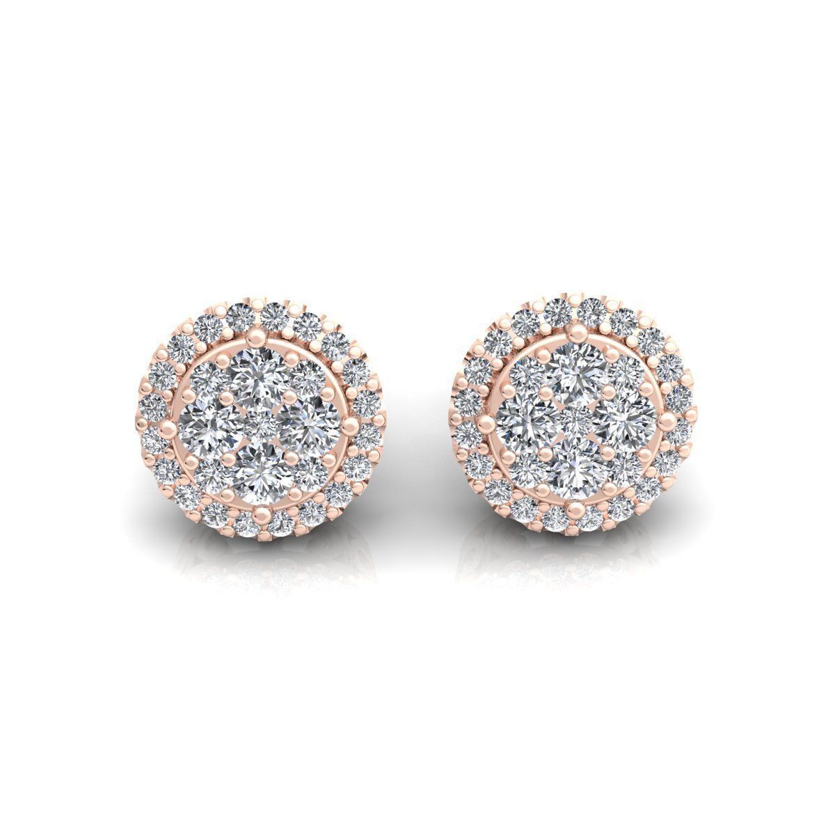 Cercle Diamond Stud Earrings – 18K Rose Gold – 0.77ct