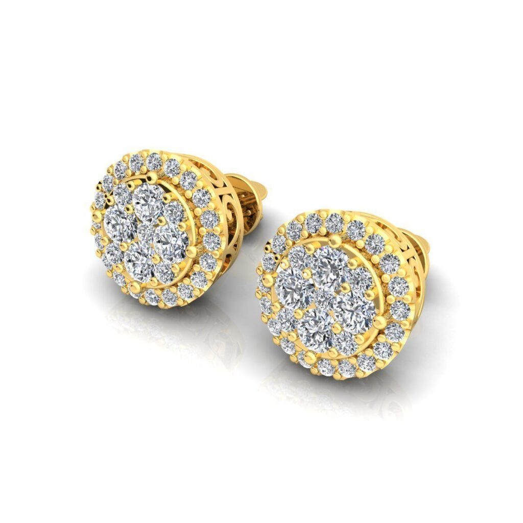 Cercle Diamond Stud Earrings – 18K Gold – 0.77ct