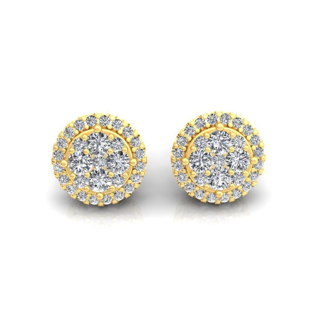 Cercle Diamond Stud Earrings – 18K Gold – 0.77ct