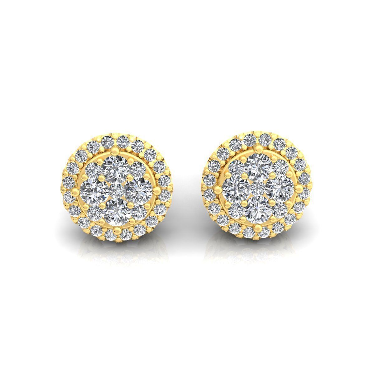 Cercle Diamond Stud Earrings – 18K Gold – 0.77ct