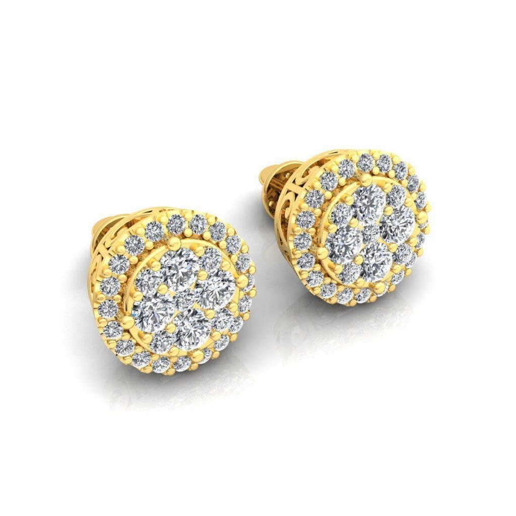 Cercle Diamond Stud Earrings – 18K Gold – 0.77ct