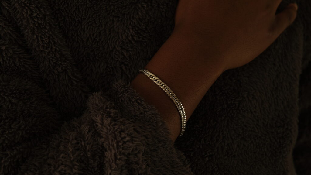 Flat Curb Chain Bracelet – 18K White Gold Flat Curb Chain Bracelet – 18K White Gold