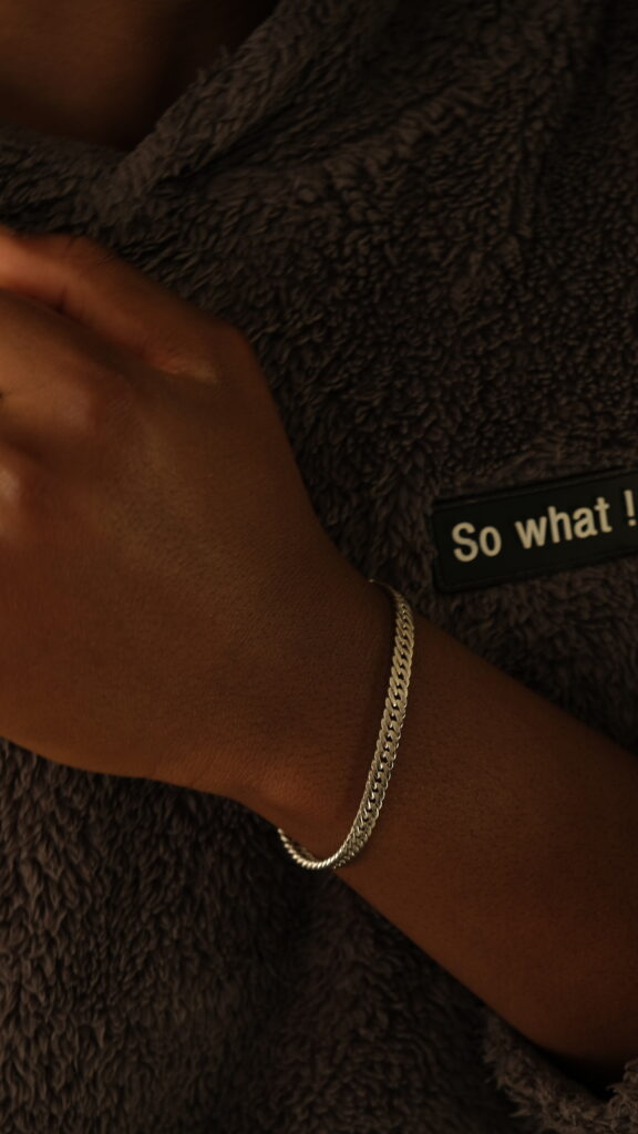 Flat Curb Chain Bracelet – 18K White Gold Flat Curb Chain Bracelet – 18K White Gold