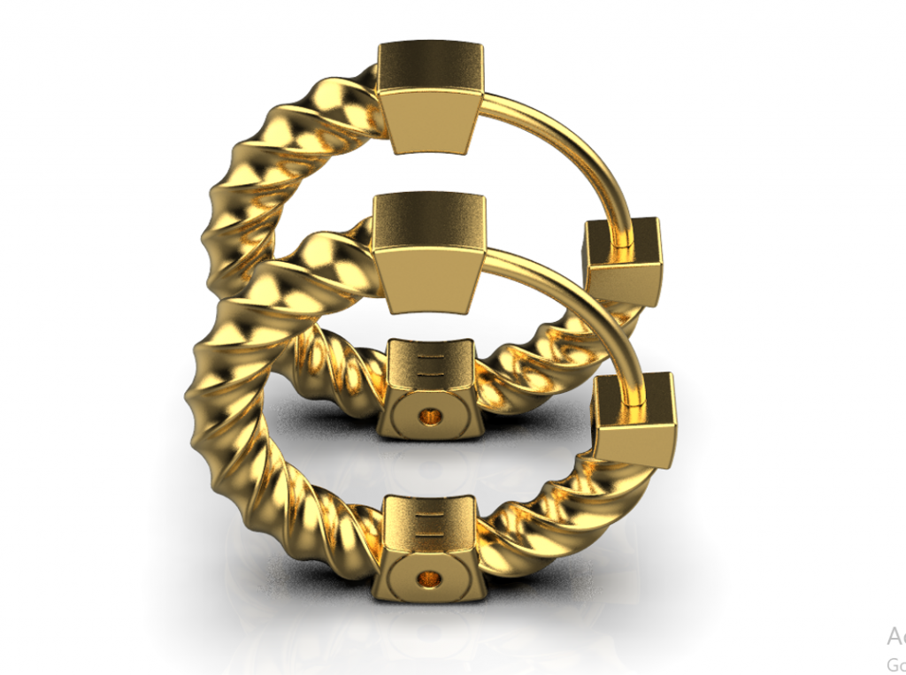 Twirl Earrings – 18K Gold