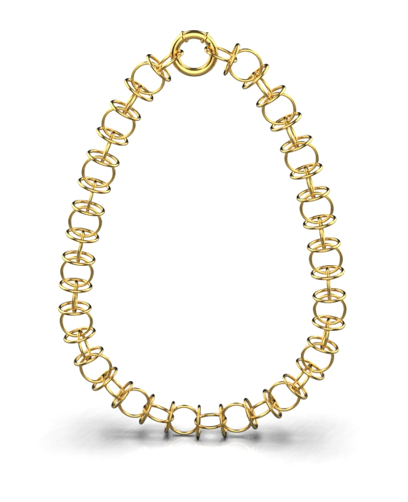 Loop Chain Necklace – 18K Gold