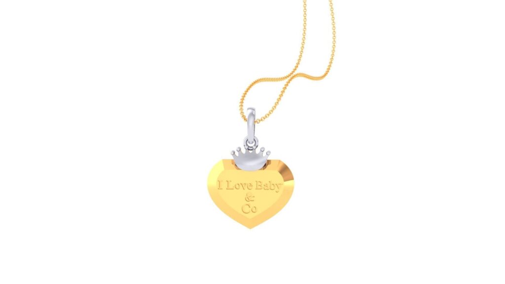 I Love Baby Pendant-18K White Gold, Gold I Love Baby Pendant-18K White Gold, Gold