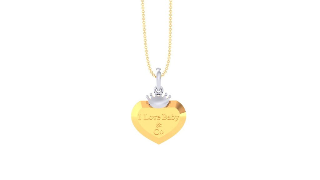 I Love Baby Pendant-18K White Gold, Gold I Love Baby Pendant-18K White Gold, Gold