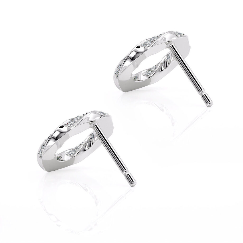 Spiralle Stud Earrings – Platinum – 0.23ct