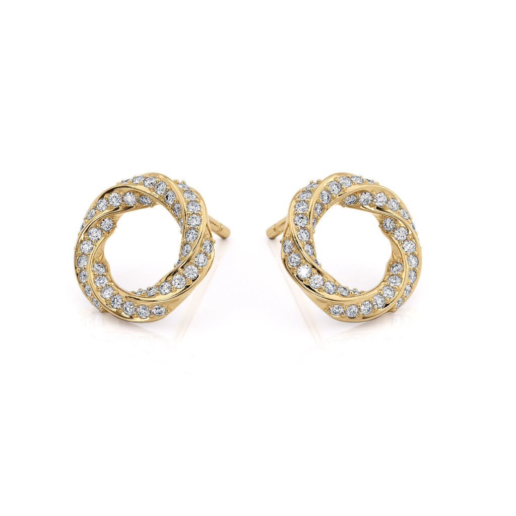 Spiralle Stud Earrings – 18K Gold – 0.23ct Spiralle Stud Earrings – 18K Gold – 0.23ct