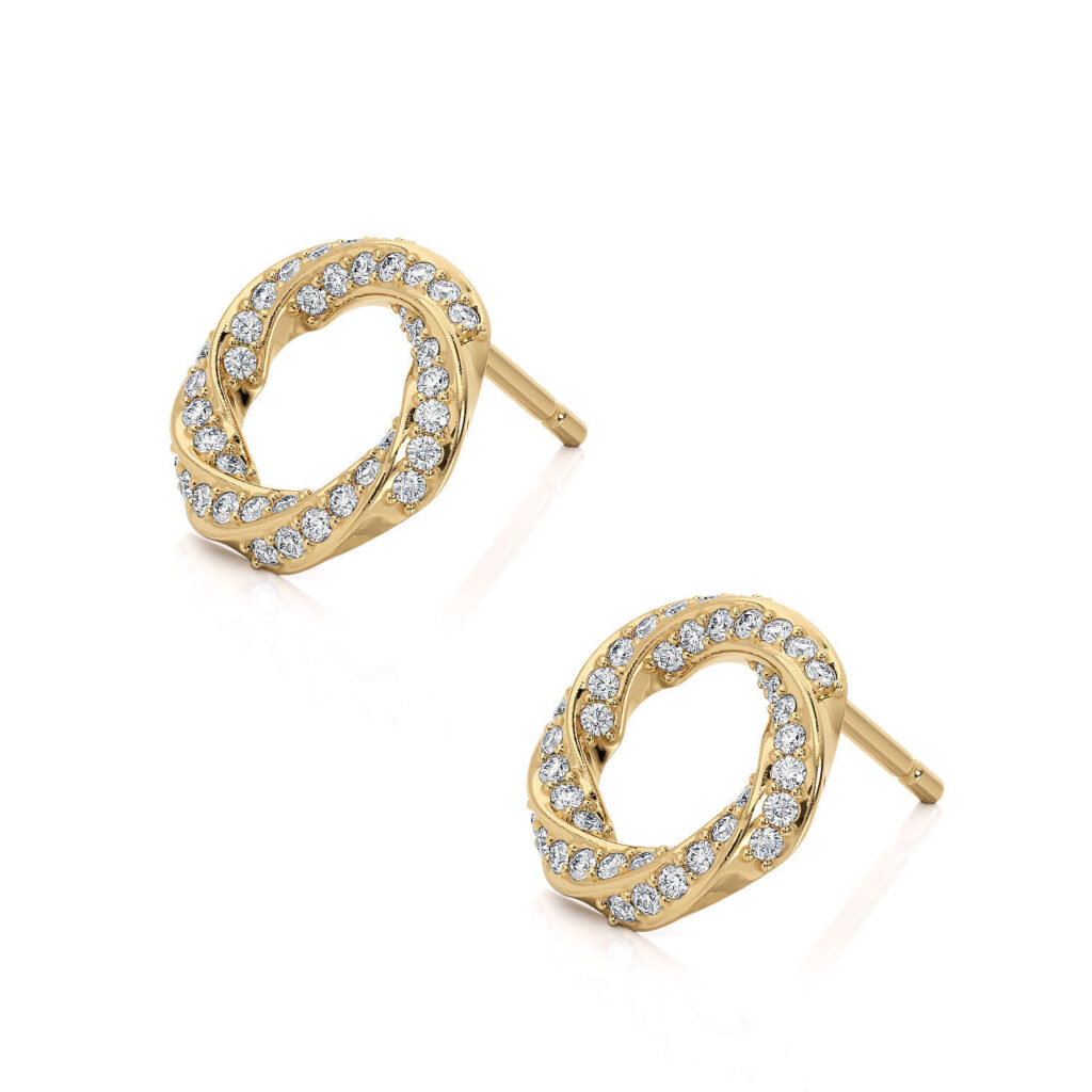 Spiralle Stud Earrings – 18K Gold – 0.23ct Spiralle Stud Earrings – 18K Gold – 0.23ct