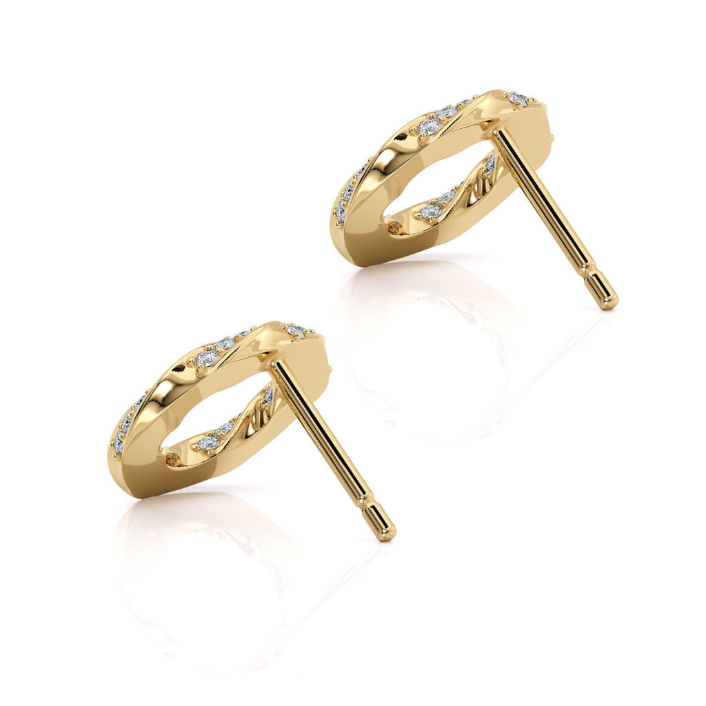 Spiralle Stud Earrings – 18K Gold – 0.23ct Spiralle Stud Earrings – 18K Gold – 0.23ct