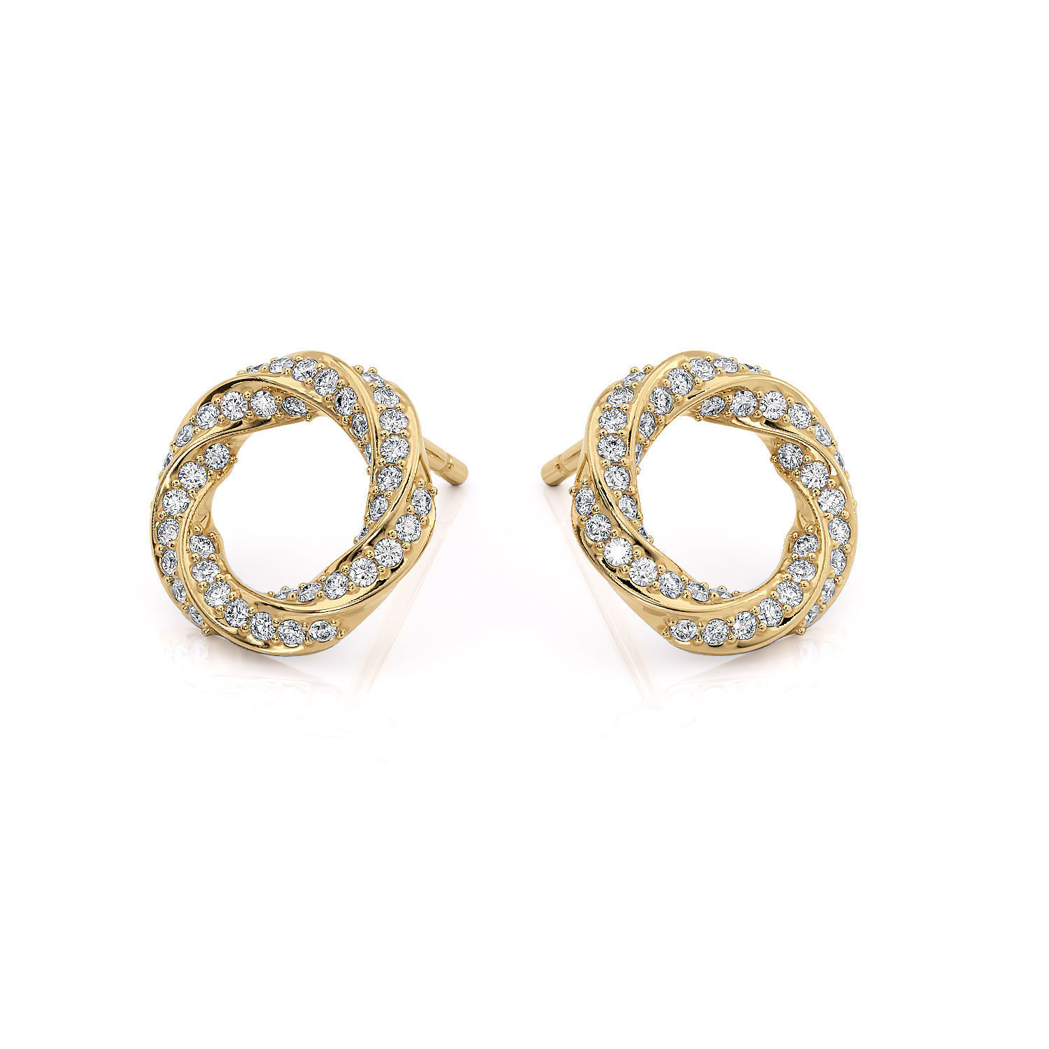 Spiralle Stud Earrings – 18K Gold – 0.23ct