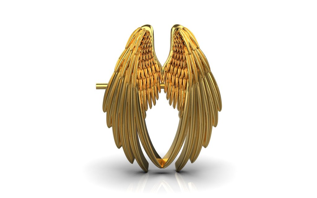 Angel Wings Brooch – 18K Gold Angel Wings Brooch – 18K Gold