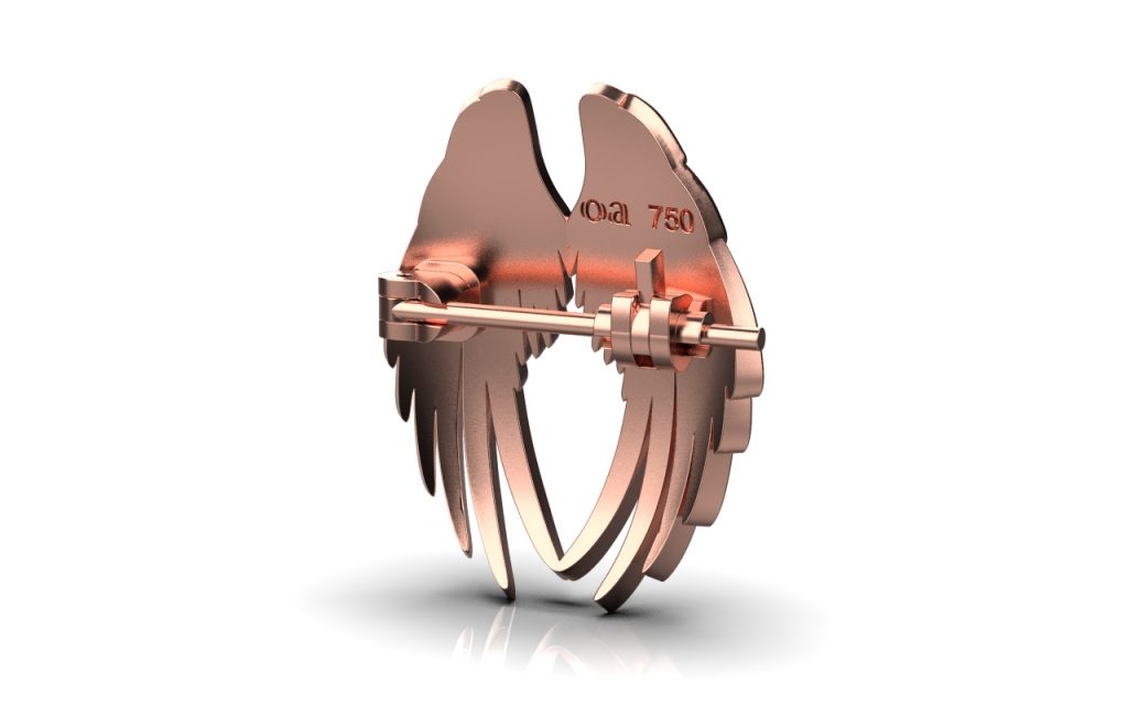 Angel Wings Brooch – 18K Rose Gold Angel Wings Brooch – 18K Rose Gold