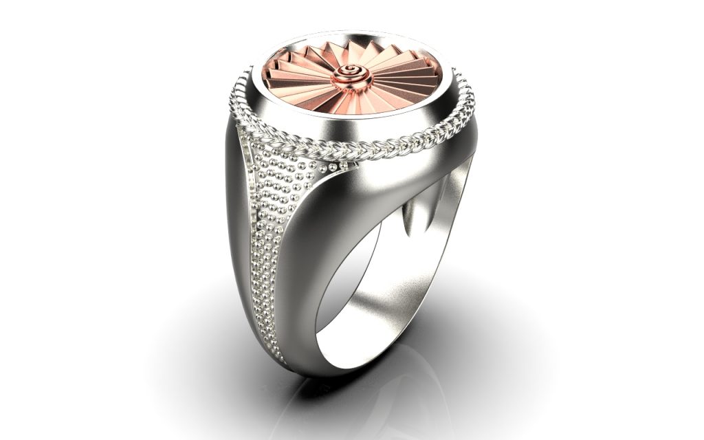 Ugo signet II Ring – 18K Rose Gold, White Gold Ugo signet II Ring – 18K Rose Gold, White Gold