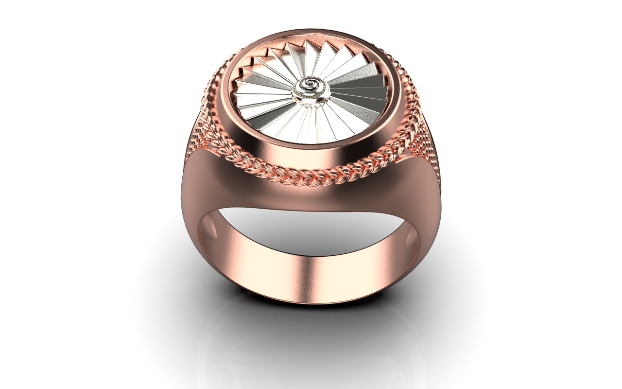 Ugo Signet – 18K Rose Gold, White Gold