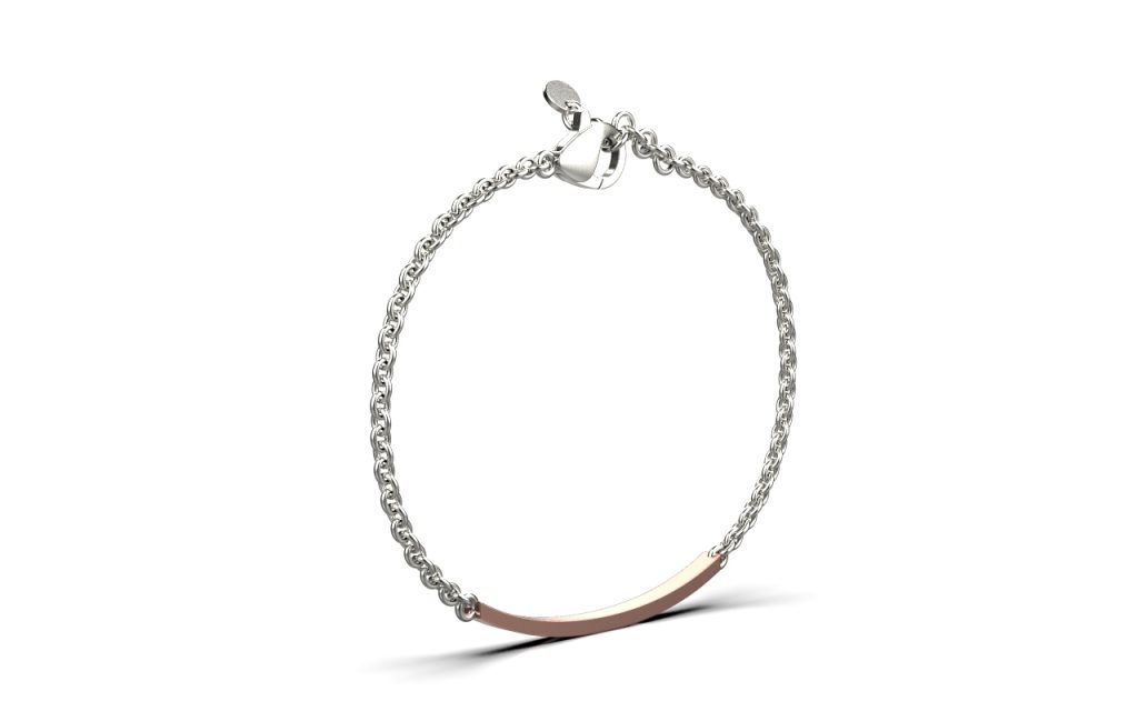 Katy Bracelet II – 18K Rose Gold, White Gold