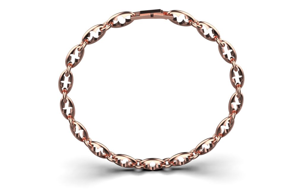 Esther Link Necklace  – 18K Rose Gold Plated Sterling Silver