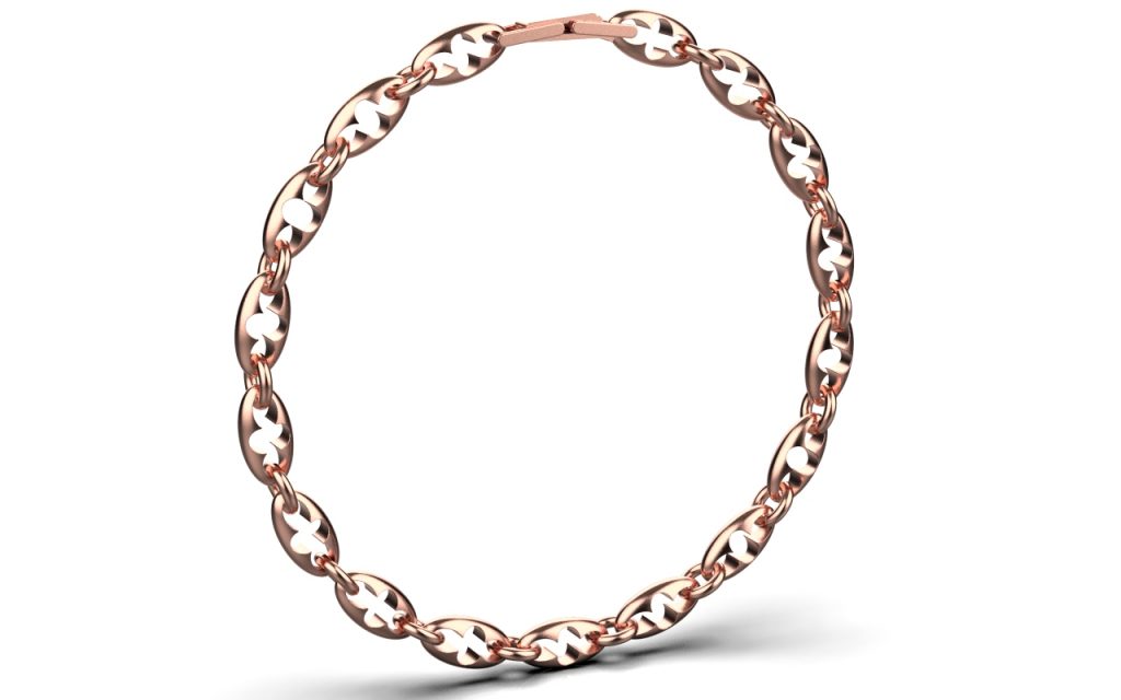 Esther Link Bracelet – 18K Rose Gold Plated Sterling Silver Esther Link Bracelet – 18K Rose Gold Plated Sterling Silver