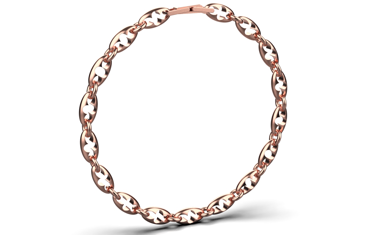 Esther Link Necklace  – 18K Rose Gold Plated Sterling Silver