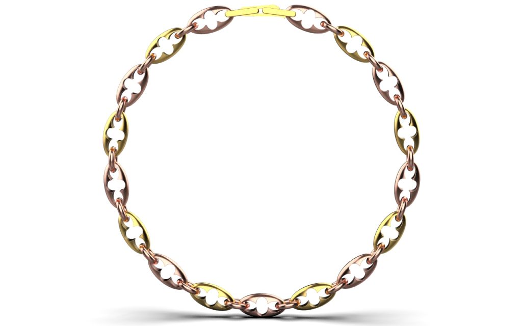 Esther Link Bracelet – 18K Gold, Rose Gold Plated Sterling Silver Esther Link Bracelet – 18K Gold, Rose Gold Plated Sterling Silver