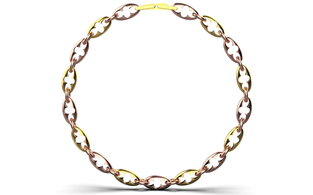 Esther Link Bracelet – 18K Gold, Rose Gold Plated Sterling Silver